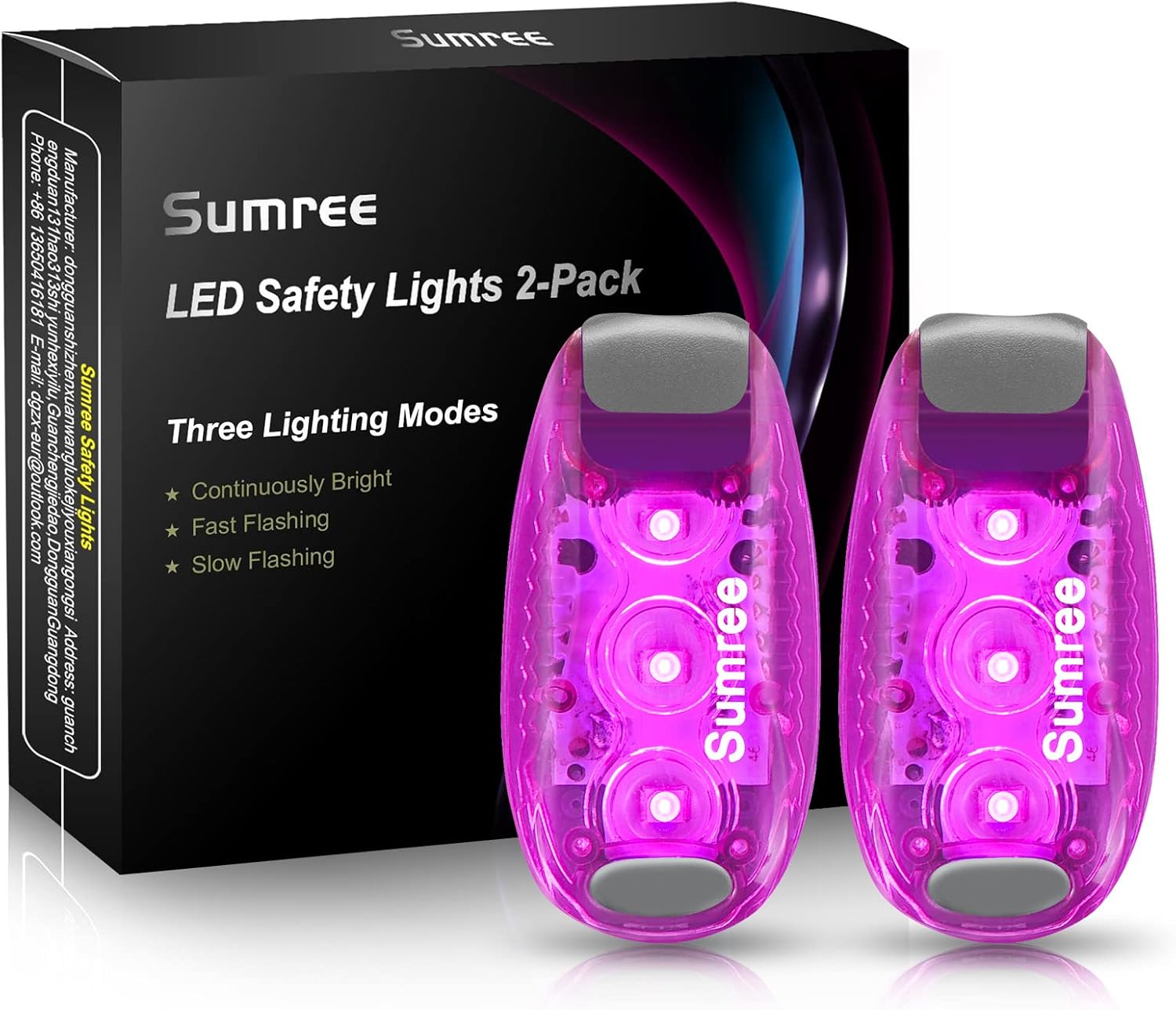 LED Blinklicht Schulranzen Sicherheitslicht 2er Set